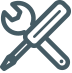 screwdriver and wrench icon